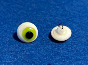 Solid Glass Eyes with Loop Back - 10pr. 10mm