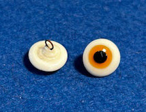 Solid Glass Eyes with Loop Back - 10pr. 10mm