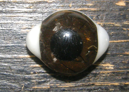 2 pr - Solid Glass Eyes on wire with white sclera sides. Several Sizes and Colors