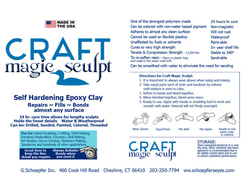 Glass Eyes Schoepfer Eyes for Dolls and Decoy Carving Bird Eyes