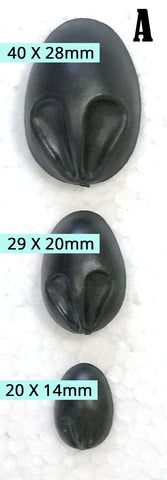 Teddy Bear Noses - Black with Safety Backing 4 pc