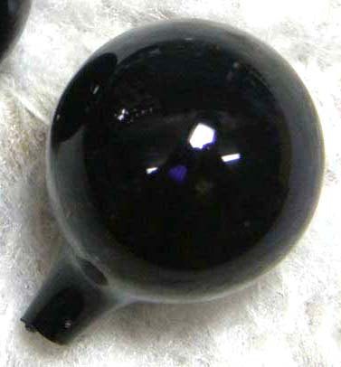 Animal Globe Eyes Black blown glass full round animal eyes - One Pair 7mm - 22mm