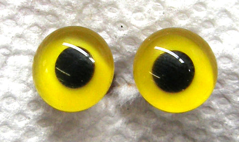Yellow Owl Eyes Schoepfers Glass Eyes Decoy Carving